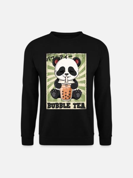 Boba Tea Panda Bubble Tea - Unisex Sweatshirt - black