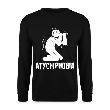 Atychiphobie Atychiphobie-Bewusstsein - Unisex Pullover - Schwarz - Vorne - Alina (178cm) & Michal (187cm)