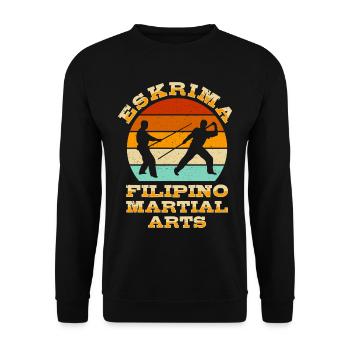 Eskrima Philippine Martial Arts - Unisex Sweatshirt - black - Front - Alina (178cm) & Michal (187cm)