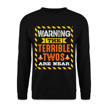 Attention: Les horribles jumeaux sont proches - Sweat-shirt Unisexe - noir - Devant - Alina (178cm) & Michal (187cm)
