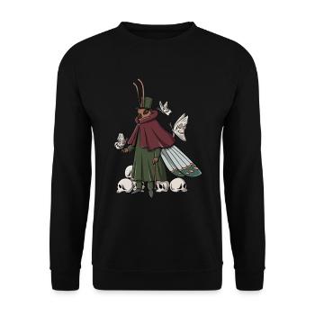 Emo Gothic Papillon Graphique - Sweat-shirt Unisexe - noir - Devant - Alina (178cm) & Michal (187cm)