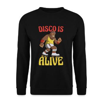 Roller skating Bigfoot Disco is alive - Unisex Sweatshirt - black - Front - Alina (178cm) & Michal (187cm)