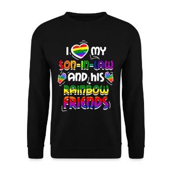 J’aime mon gendre et son - Sweat-shirt Unisexe - noir - Devant - Alina (178cm) & Michal (187cm)