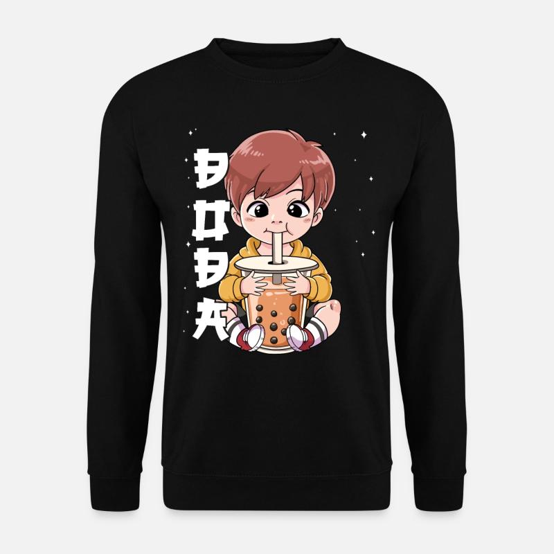 Boba Tea Junge Bubble Tea - Unisex Pullover - Schwarz