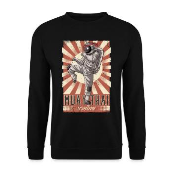 Muay Thaï - Sweat-shirt Unisexe - noir - Devant - Alina (178cm) & Michal (187cm)