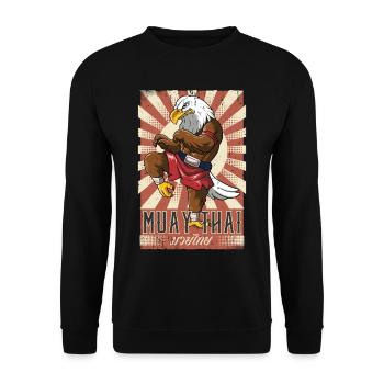 Muay Thai - Unisex Pullover - Schwarz - Vorne - Alina (178cm) & Michal (187cm)
