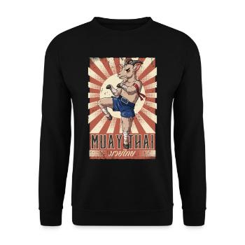 Muay Thai - Unisex Pullover - Schwarz - Vorne - Alina (178cm) & Michal (187cm)