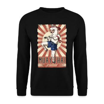 Muay Thai - Unisex Pullover - Schwarz - Vorne - Alina (178cm) & Michal (187cm)