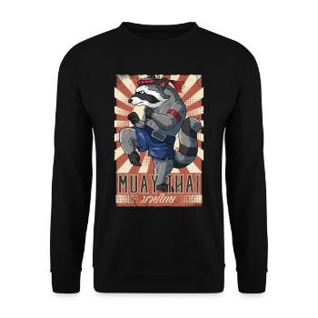 Muay Thaï - Sweat-shirt Unisexe - noir - Devant - Alina (178cm) & Michal (187cm)