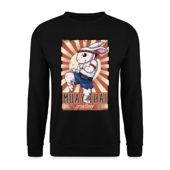 Muay Thai - Unisex Pullover - Schwarz - Vorne - Alina (178cm) & Michal (187cm)