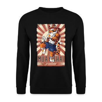 Muay Thai - Unisex Pullover - Schwarz - Vorne - Alina (178cm) & Michal (187cm)