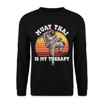 Le Muay Thai est ma thérapie - Sweat-shirt Unisexe - noir - Devant - Alina (178cm) & Michal (187cm)