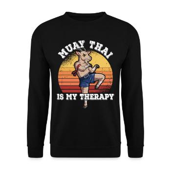 Le Muay Thai est ma thérapie - Sweat-shirt Unisexe - noir - Devant - Alina (178cm) & Michal (187cm)