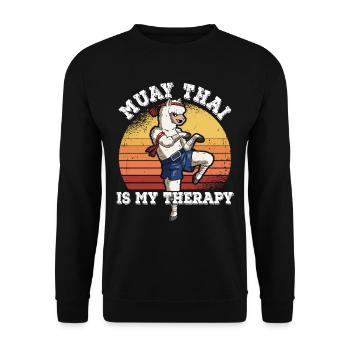 Le Muay Thai est ma thérapie - Sweat-shirt Unisexe - noir - Devant - Alina (178cm) & Michal (187cm)