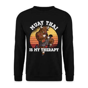 Le Muay Thai est ma thérapie - Sweat-shirt Unisexe - noir - Devant - Alina (178cm) & Michal (187cm)