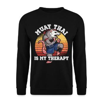 Le Muay Thai est ma thérapie - Sweat-shirt Unisexe - noir - Devant - Alina (178cm) & Michal (187cm)