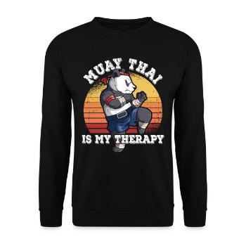 Le Muay Thai est ma thérapie - Sweat-shirt Unisexe - noir - Devant - Alina (178cm) & Michal (187cm)