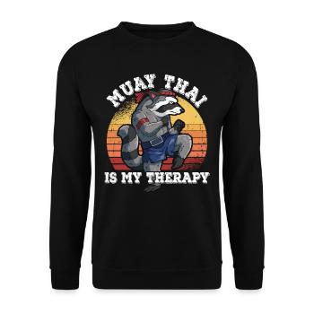 Le Muay Thai est ma thérapie - Sweat-shirt Unisexe - noir - Devant - Alina (178cm) & Michal (187cm)