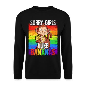 Pride LGBTQ Christopher Street Day Costume Pride - Unisex Sweatshirt - black - Front - Alina (178cm) & Michal (187cm)