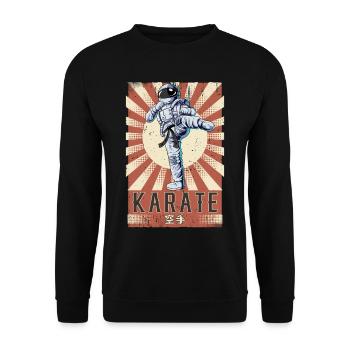 Karate - Unisex Pullover - Schwarz - Vorne - Alina (178cm) & Michal (187cm)