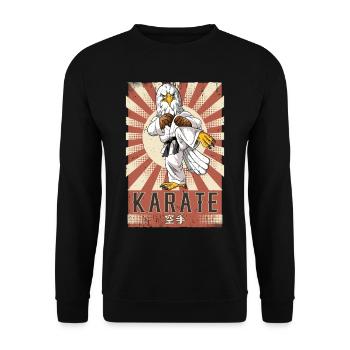 Karate - Unisex Pullover - Schwarz - Vorne - Alina (178cm) & Michal (187cm)