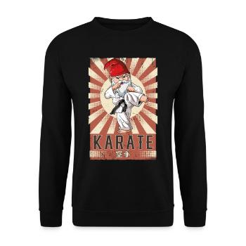 Karate - Unisex Pullover - Schwarz - Vorne - Alina (178cm) & Michal (187cm)