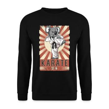 Karate - Unisex Pullover - Schwarz - Vorne - Alina (178cm) & Michal (187cm)