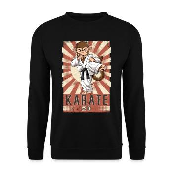 Karate - Unisex Pullover - Schwarz - Vorne - Alina (178cm) & Michal (187cm)