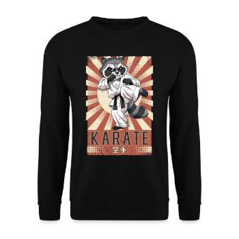Karate - Unisex Pullover - Schwarz - Vorne - Alina (178cm) & Michal (187cm)