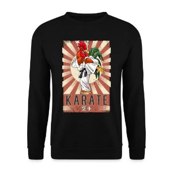 Karate - Unisex Pullover - Schwarz - Vorne - Alina (178cm) & Michal (187cm)