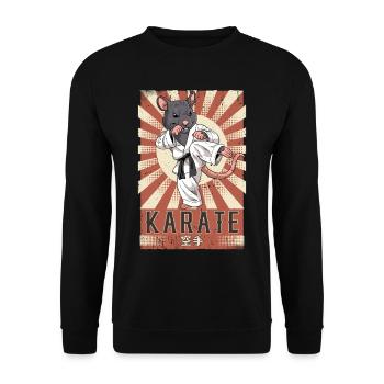 Karate - Unisex Pullover - Schwarz - Vorne - Alina (178cm) & Michal (187cm)