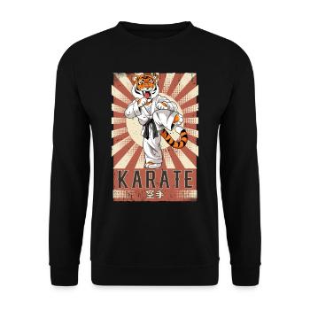 Karate - Unisex Pullover - Schwarz - Vorne - Alina (178cm) & Michal (187cm)