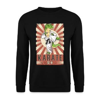 Karate - Unisex Pullover - Schwarz - Vorne - Alina (178cm) & Michal (187cm)