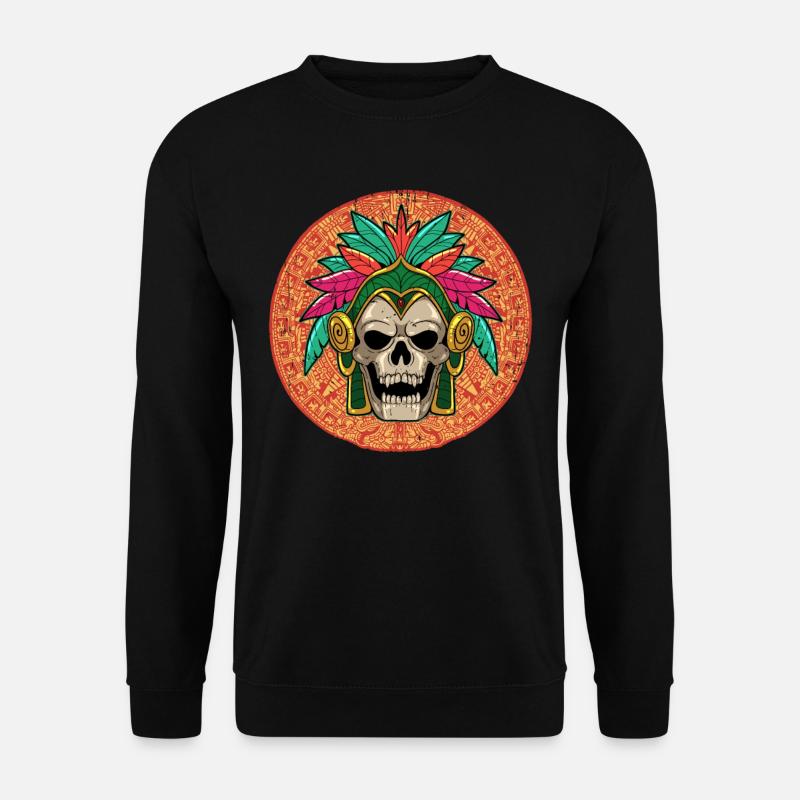 Mexikanischer Aztekenkrieger Azteken - Unisex Pullover - Schwarz
