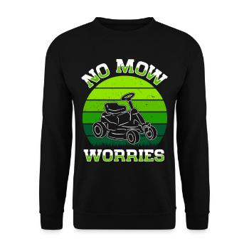 Lawn mowing Lawn mowers Gardeners Horticulture - Unisex Sweatshirt - black - Front - Alina (178cm) & Michal (187cm)