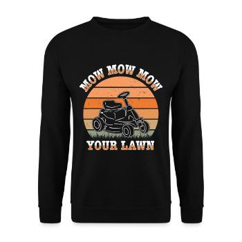 Lawn mowing Lawn mowers Gardeners Horticulture - Unisex Sweatshirt - black - Front - Alina (178cm) & Michal (187cm)
