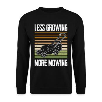 Lawn mowing Lawn mowers Gardeners Horticulture - Unisex Sweatshirt - black - Front - Alina (178cm) & Michal (187cm)