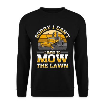 Lawn mowing Lawn mowers Gardeners Horticulture - Unisex Sweatshirt - black - Front - Alina (178cm) & Michal (187cm)