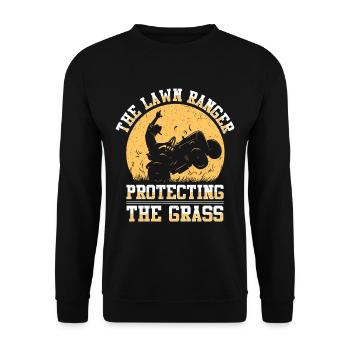 Lawn mowing Lawn mowers Gardeners Horticulture - Unisex Sweatshirt - black - Front - Alina (178cm) & Michal (187cm)