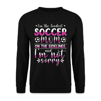 Fußball-Mutter Gameday Soccer Mom - Unisex Sweatshirt - black - Front - Alina (178cm) & Michal (187cm)
