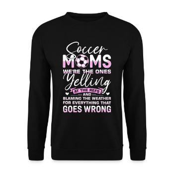 Fußball-Mutter Gameday Soccer Mom - Unisex Sweatshirt - black - Front - Alina (178cm) & Michal (187cm)