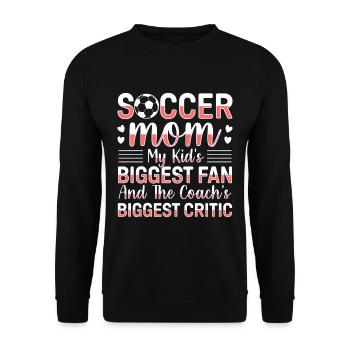 Fußball-Mutter Gameday Soccer Mom - Unisex Sweatshirt - black - Front - Alina (178cm) & Michal (187cm)