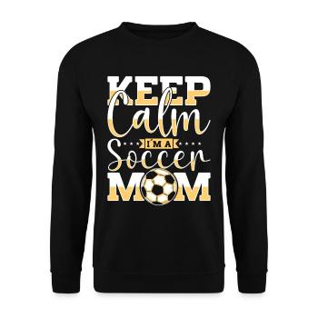 Fußball-Mutter Gameday Soccer Mom - Unisex Sweatshirt - black - Front - Alina (178cm) & Michal (187cm)