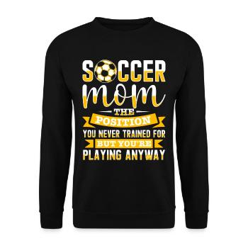Fußball-Mutter Gameday Soccer Mom - Unisex Sweatshirt - black - Front - Alina (178cm) & Michal (187cm)