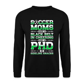 Fußball-Mutter Gameday Soccer Mom - Unisex Sweatshirt - black - Front - Alina (178cm) & Michal (187cm)