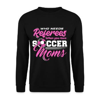 Fußball-Mutter Gameday Soccer Mom - Unisex Sweatshirt - black - Front - Alina (178cm) & Michal (187cm)