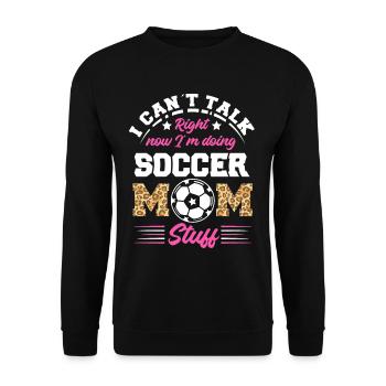 Fußball-Mutter Gameday Soccer Mom - Unisex Sweatshirt - black - Front - Alina (178cm) & Michal (187cm)