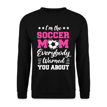 Fußball-Mutter Gameday Soccer Mom - Unisex Sweatshirt - black - Front - Alina (178cm) & Michal (187cm)