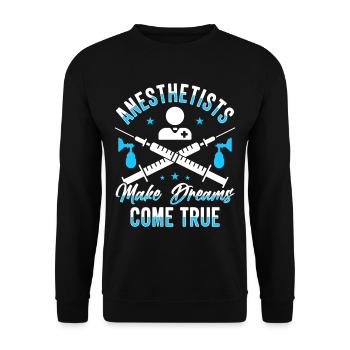 Anesthésiste Anesthésiste Anesthésiologie Anesthésiste - Sweat-shirt Unisexe - noir - Devant - Alina (178cm) & Michal (187cm)