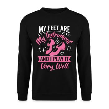 Tap Dancer Tap Dance Shoes Tap Dance Instructor - Unisex Sweatshirt - black - Front - Alina (178cm) & Michal (187cm)